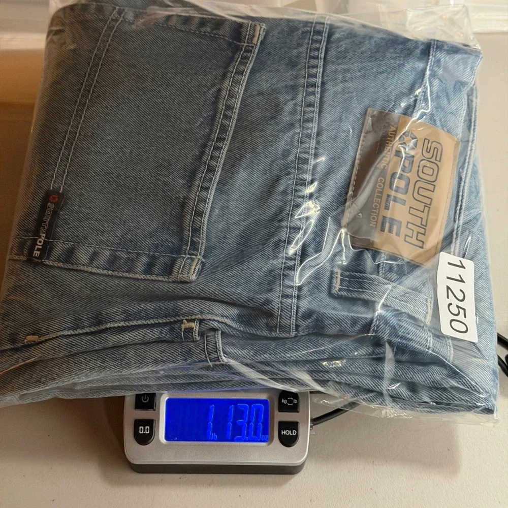 Vintage Southpole Baggy Jeans Mens 34 Light Wash Wide Leg Y2K Streetwear RN82628